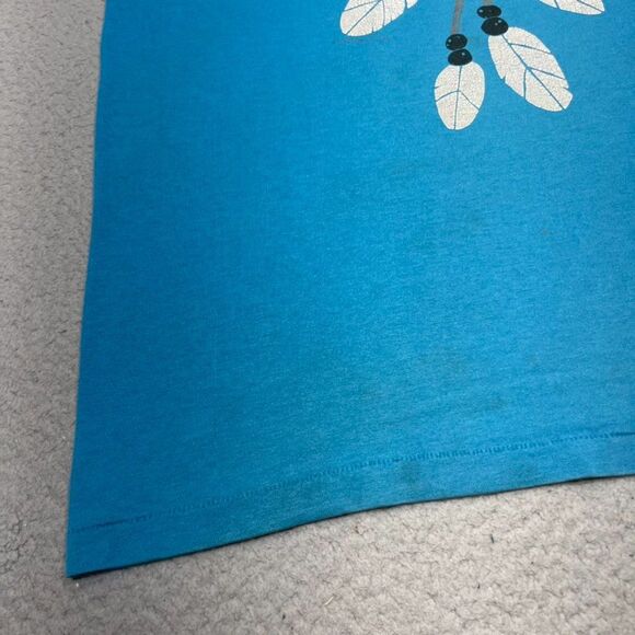 Vintage Oneita Shirt Mens Large Blue Dream Catcher Tribal Single Stitch USA Made - Picture 4 of 16